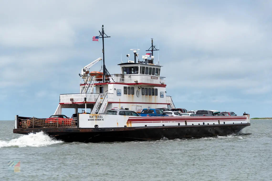 The free Hatteras-Ocracoke vehicle ferry