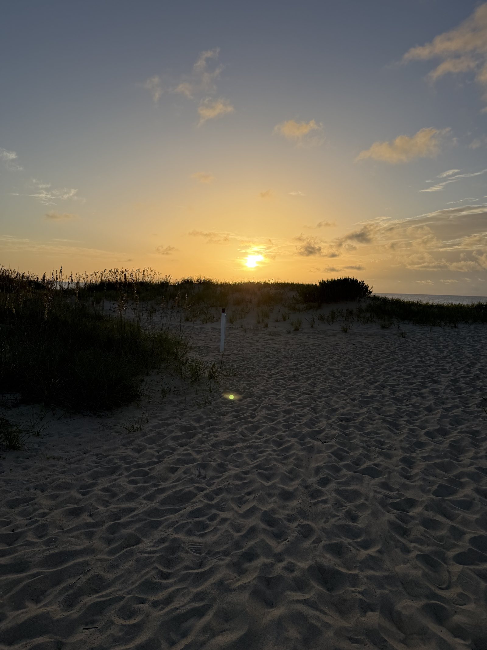 Sunrise over the dunes on the Avon beach