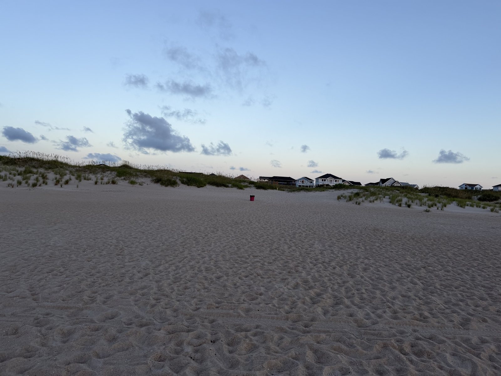 Wide uncrowded Avon beach on a clear day