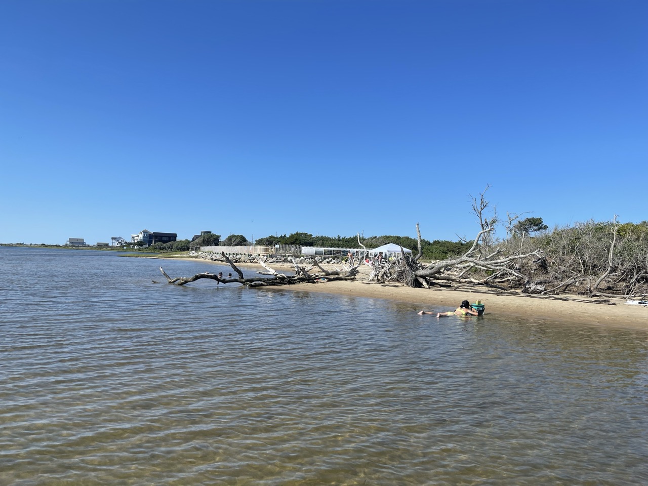 Soundside beach at the Salvo Day Use Area, Hatteras Island