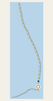 Map pin at NC-12 in Buxton
