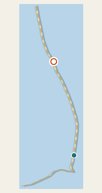 Map pin at Kitty Hawk Pier