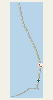 Map pin at Rodanthe Pier