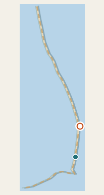 Map pin at S-Turns in Rodanthe