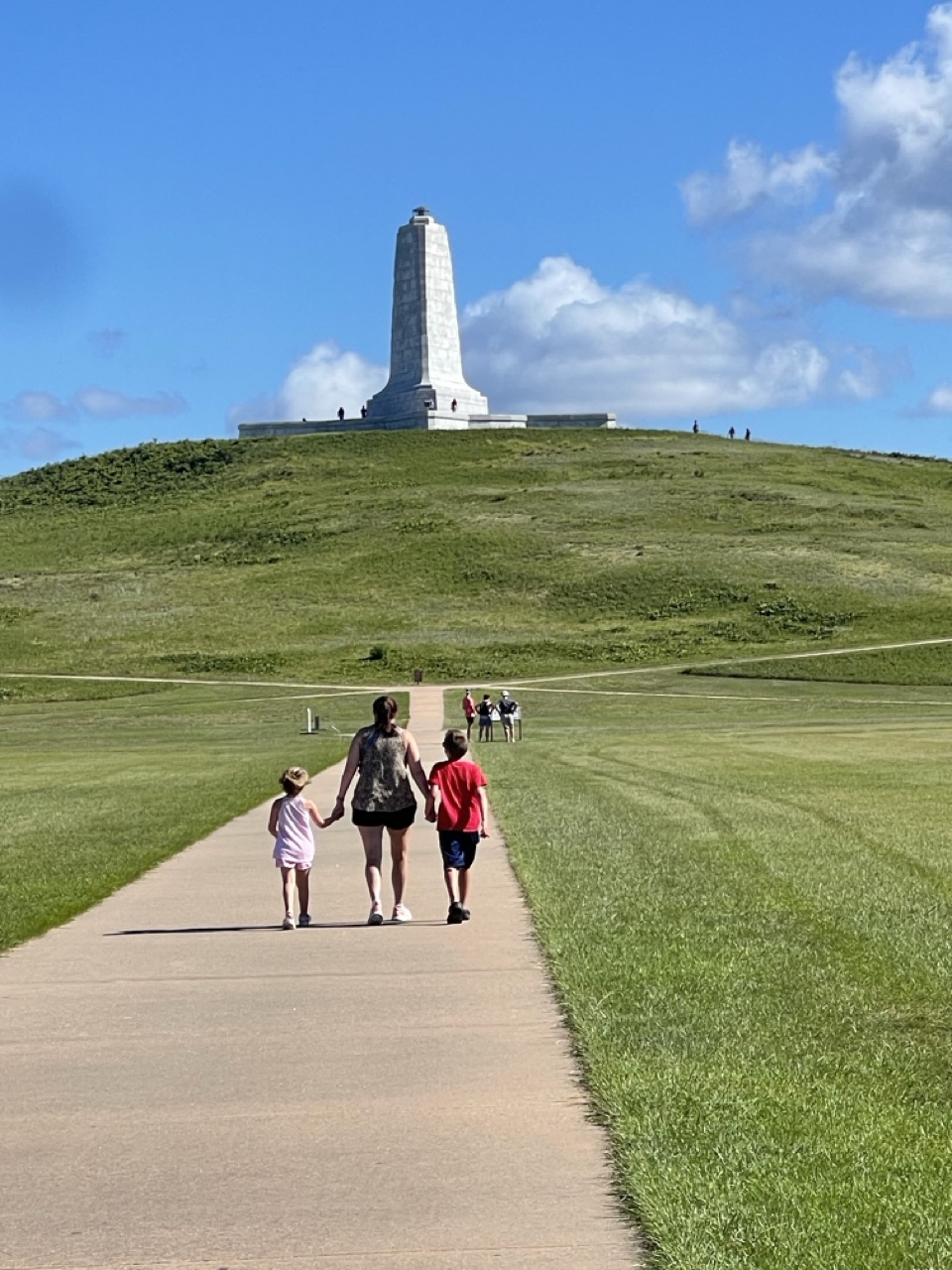 The granite monument atop Kill Devil Hill at Wright Brothers National Memorial